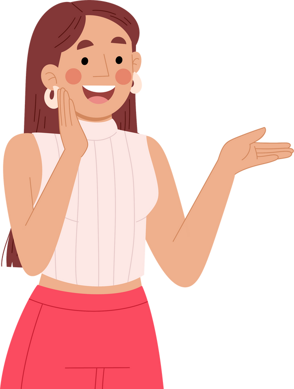 Surprised woman illustration